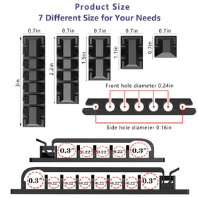 ELII slot holders multi-size collection keeps cords organized neatly