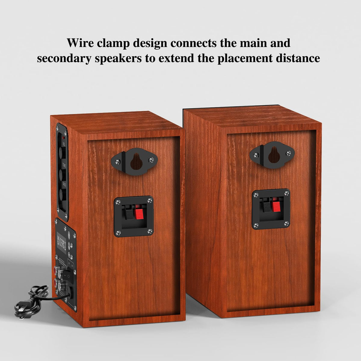 Elimavi back panel with 3.5mm and RCA inputs for versatile connections
