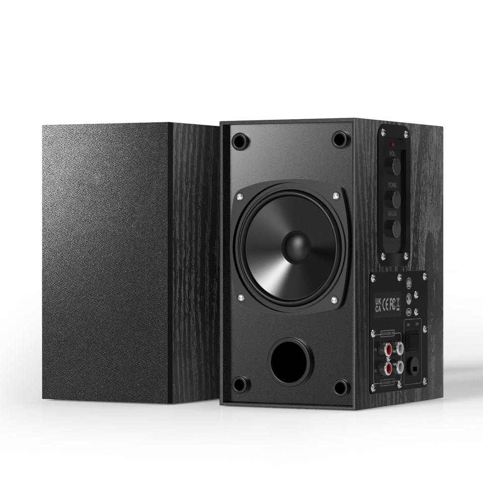 Elimavi front view showing speakers and clear stereo imaging benefit