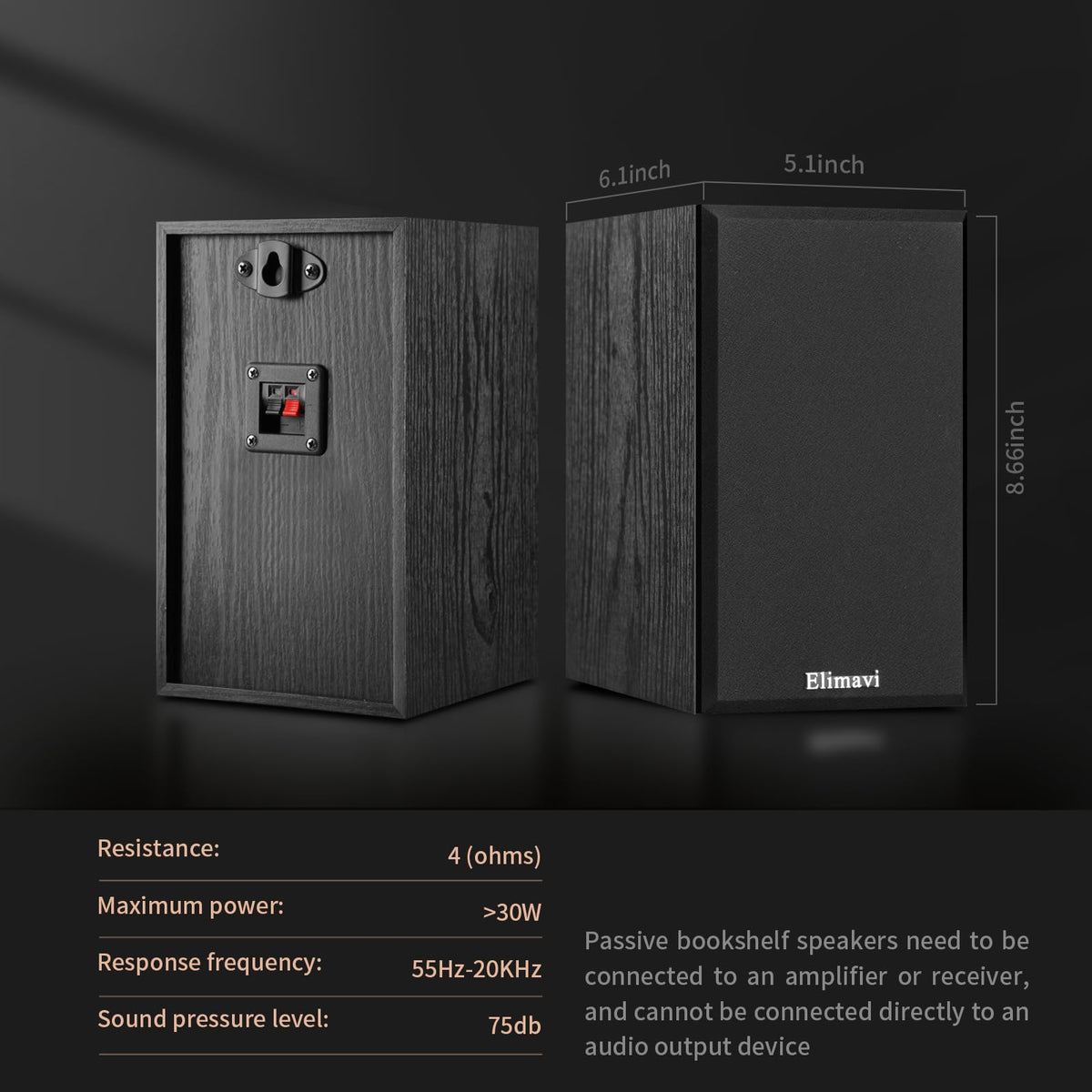 Elimavi paired with amplifier and TV showing easy multi-device integration