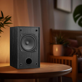 Elimavi on shelf beside record player illustrating vinyl-friendly warmth