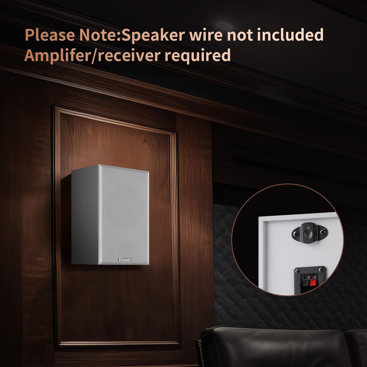 Elimavi speaker on bookshelf beside record player enhancing warm vinyl playback