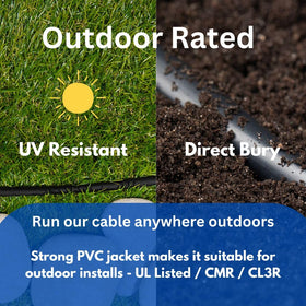 Elite 16/2 direct burial ready cable for outdoor entertainment setups