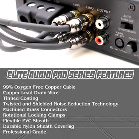 Elite Audio close-up of machined brass connector detailing durability and tight grip