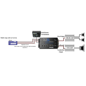 Dash-mount remote control from Elite Audio for on-the-fly bass tuning.