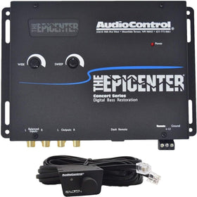 Elite Audio Epicenter processor unit for enhanced bass restoration in car audio.