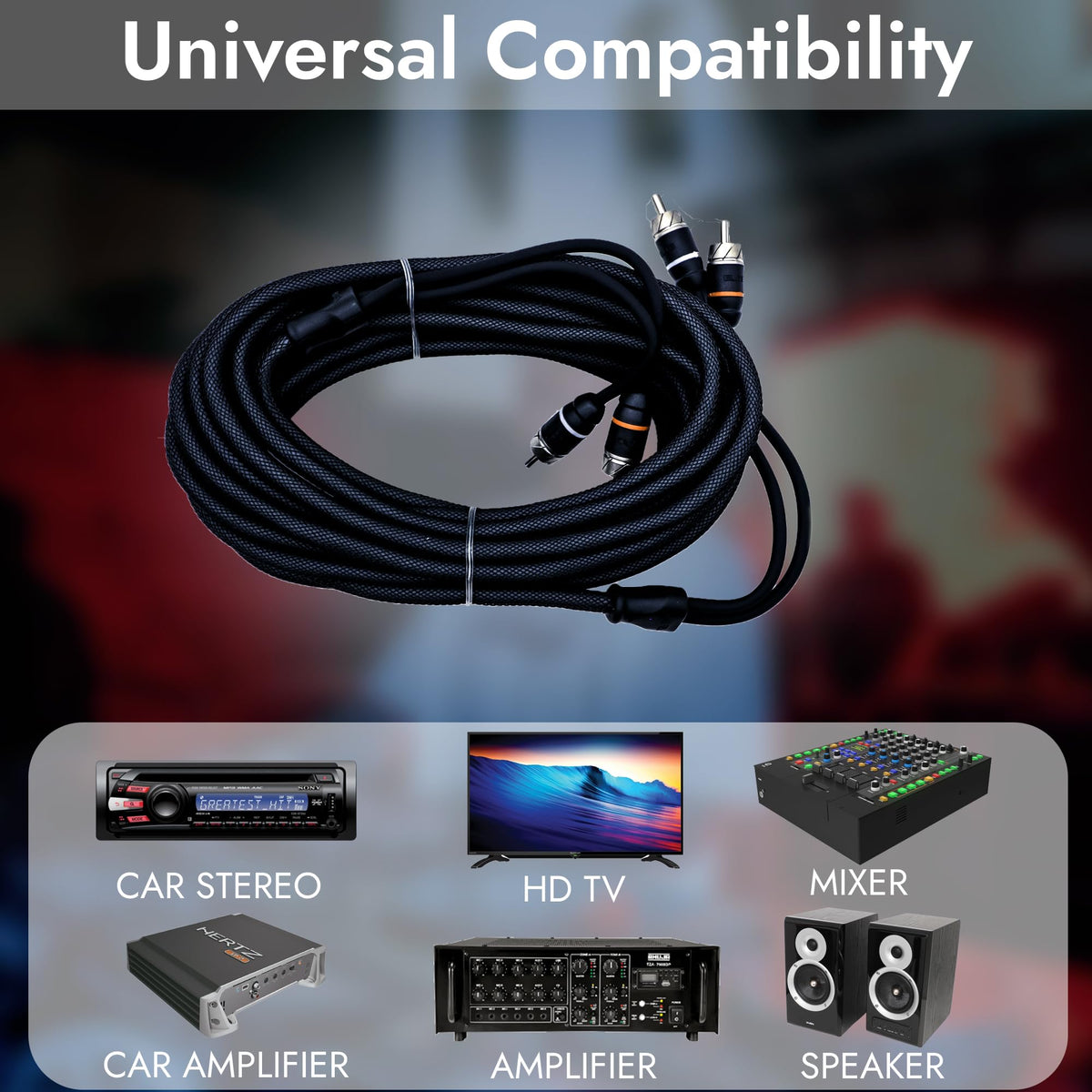 Elite Audio PRM20 connected to subwoofer and amp in home audio setup for clarity