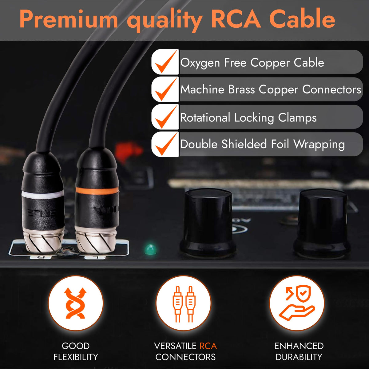 Elite Audio PRM20 cross-section of double shield and OFC conductor reduces noise