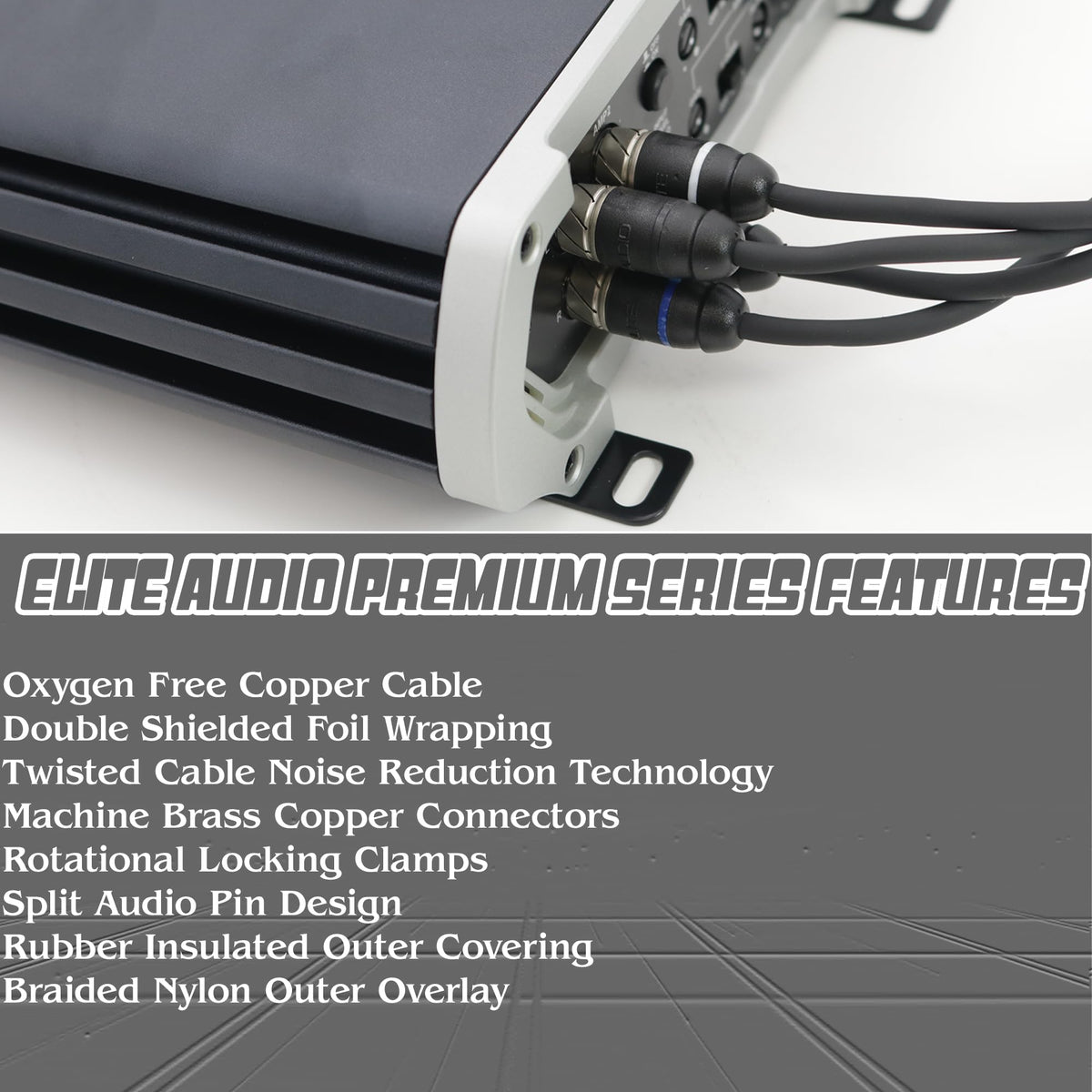 Elite Audio PRM615 oxygen-free copper cable delivers clear, low-loss audio in vehicles