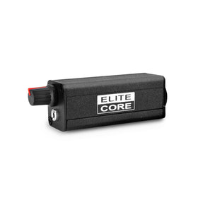Elite Core EC-WBP-VC volume knob closeup for precise passive attenuation during monitoring.