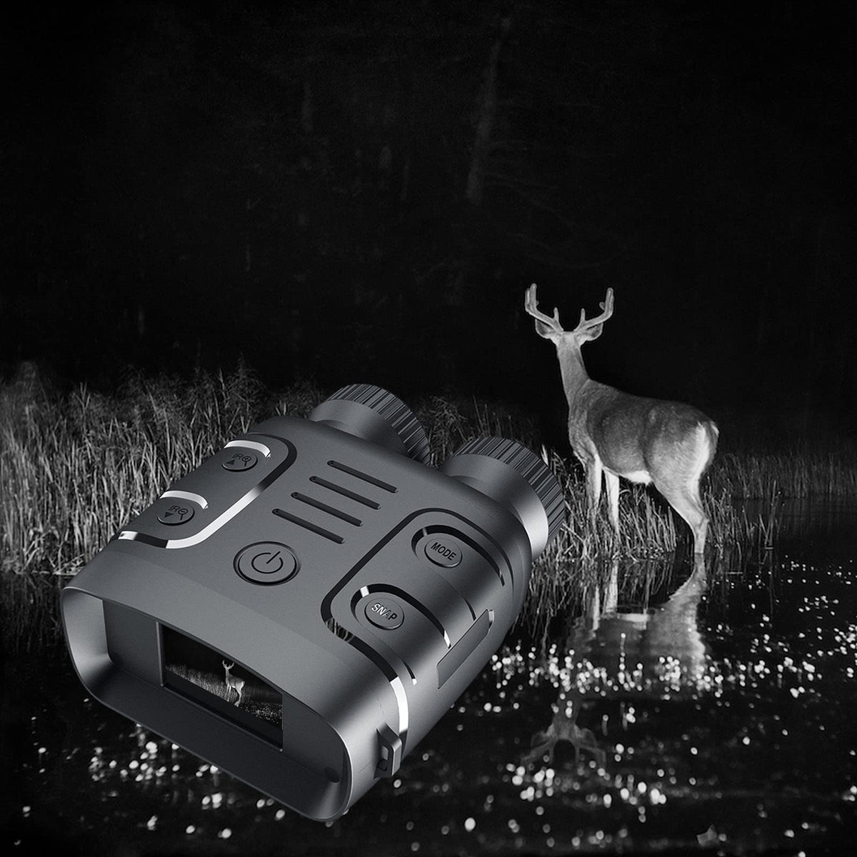 EliteZ used at a campsite showing night observation for wildlife and perimeter checks