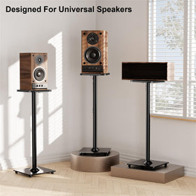ELIVED 31-inch height stands place speakers at ear level for immersive listening.