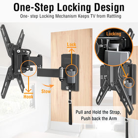 ELIVED articulating arm fully extended offering flexible viewing and reduced glare control