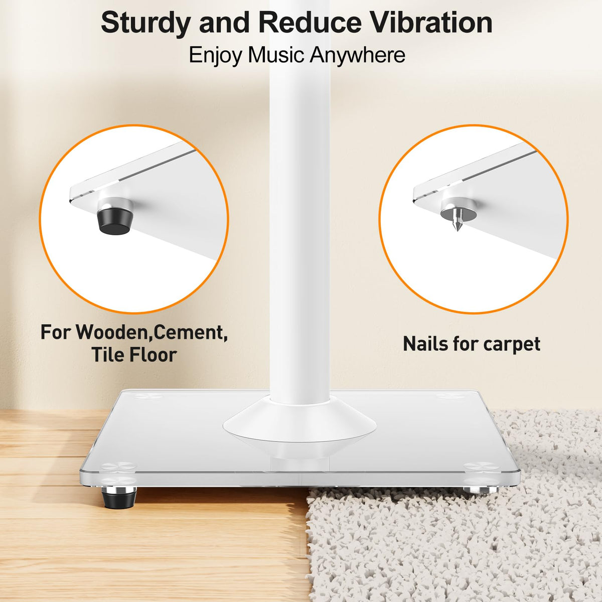 ELIVED cable-management hole hides wires for a clean home setup.