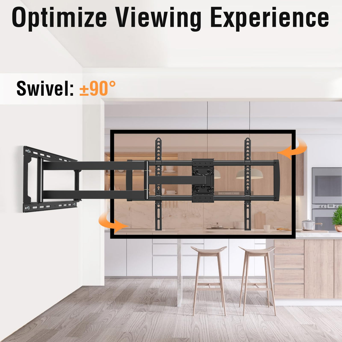 ELIVED compatibility covers 37-75 inch TVs with VESA up to 600x400