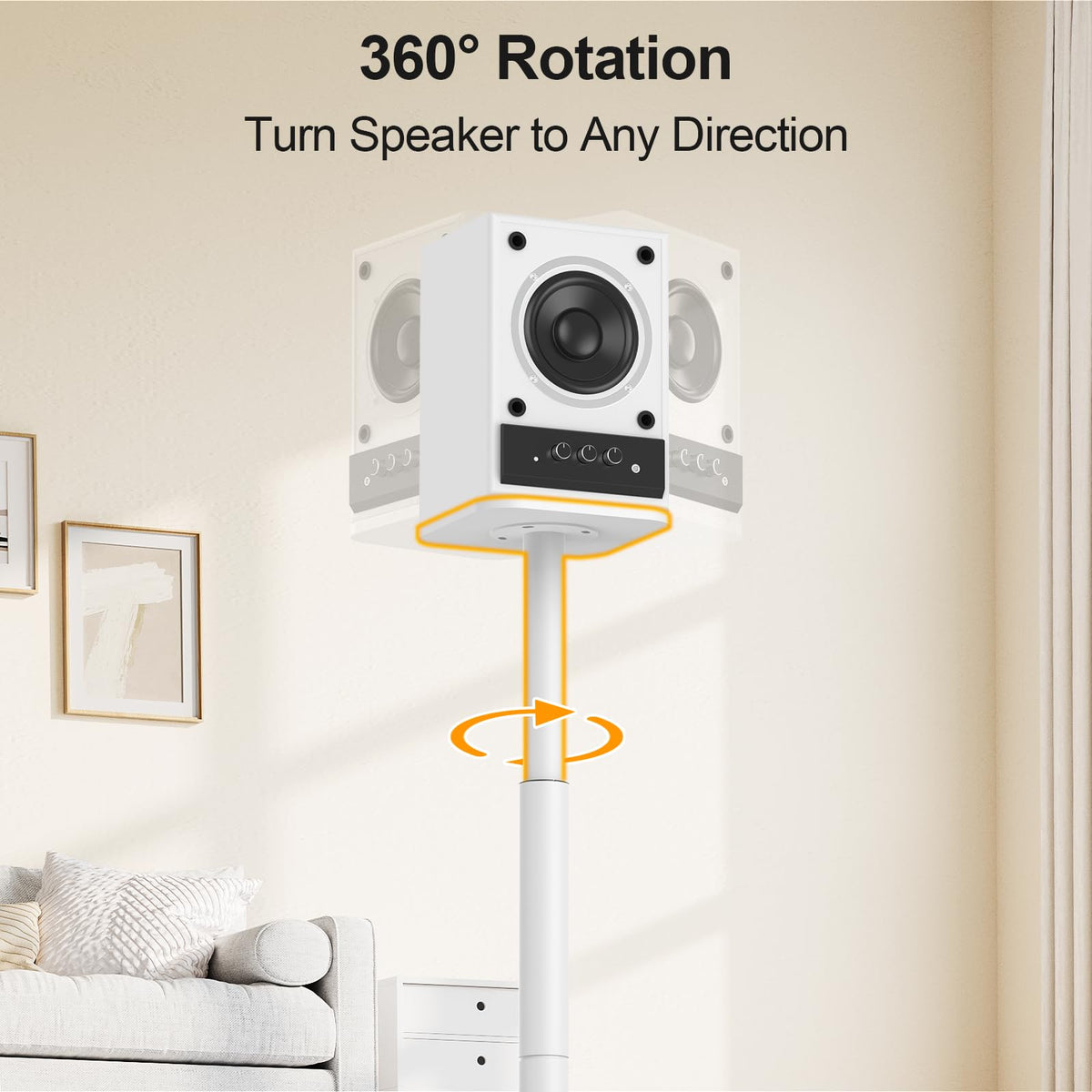 ELIVED ear-level listening height aligns speakers for balanced sound.