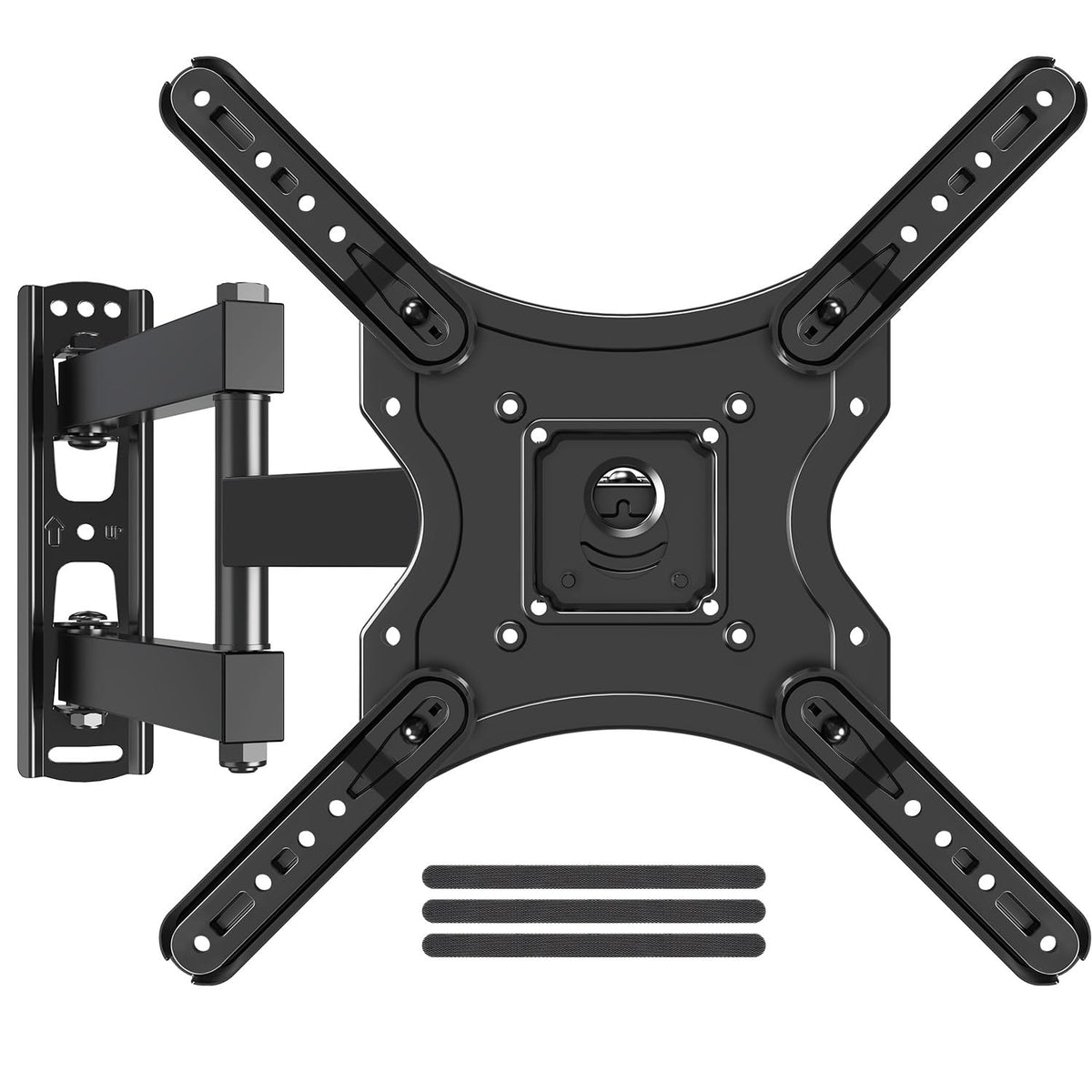 ELIVED front view of mounted TV showing clean installation and stability