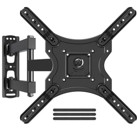 ELIVED front view of mounted TV showing clean installation and stability