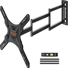 ELIVED front view of mounted TV showing clean profile and stable hold