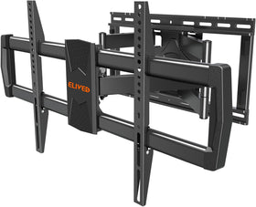 ELIVED Heavy Duty TV Wall Mount extended arm enables flexible viewing in large rooms.
