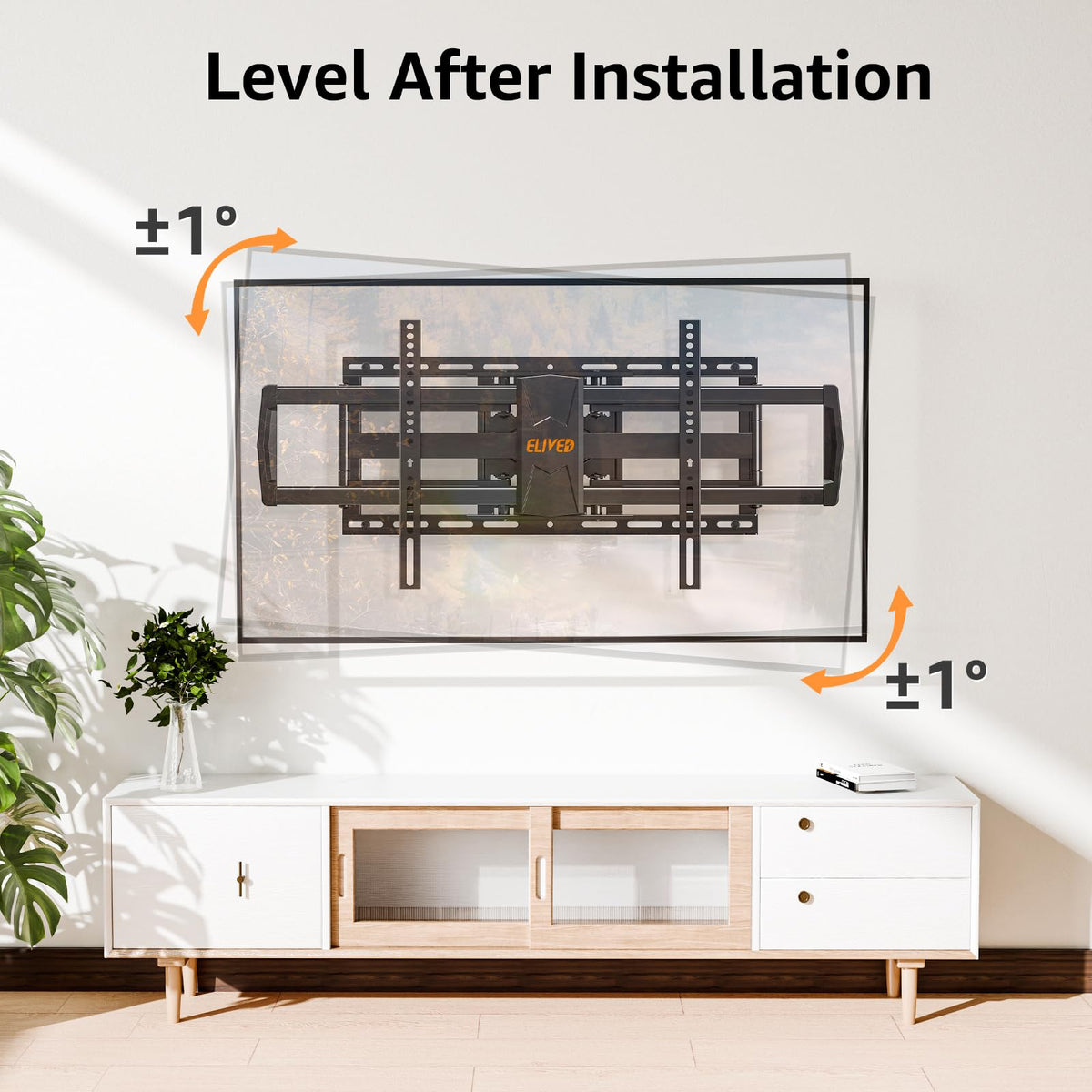 ELIVED Full-motion view enables comfortable viewing from multiple seats.