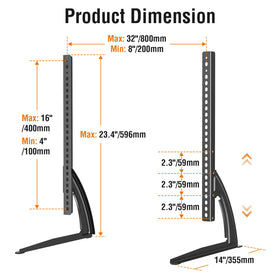 ELIVED mounted TV on console demonstrating stability and balance