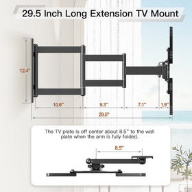 ELIVED retracted mount close to wall for minimal space use