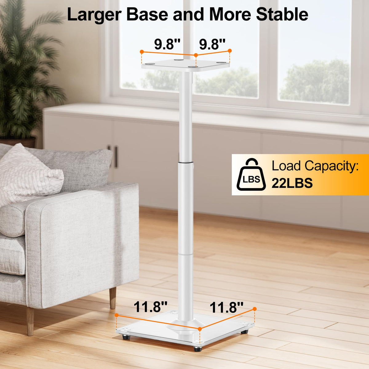 ELIVED rubber feet offer strong grip on various floors to prevent slipping.