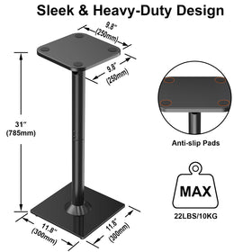 ELIVED satellite speaker stands support up to 22 lbs for reliable compatibility.