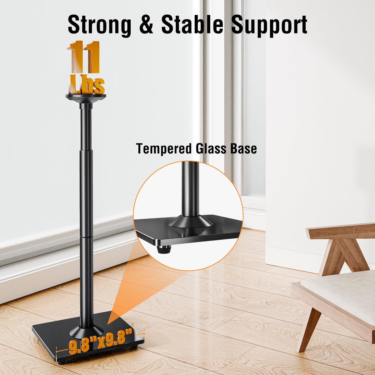 ELIVED cable management hole hides cables for a neat look