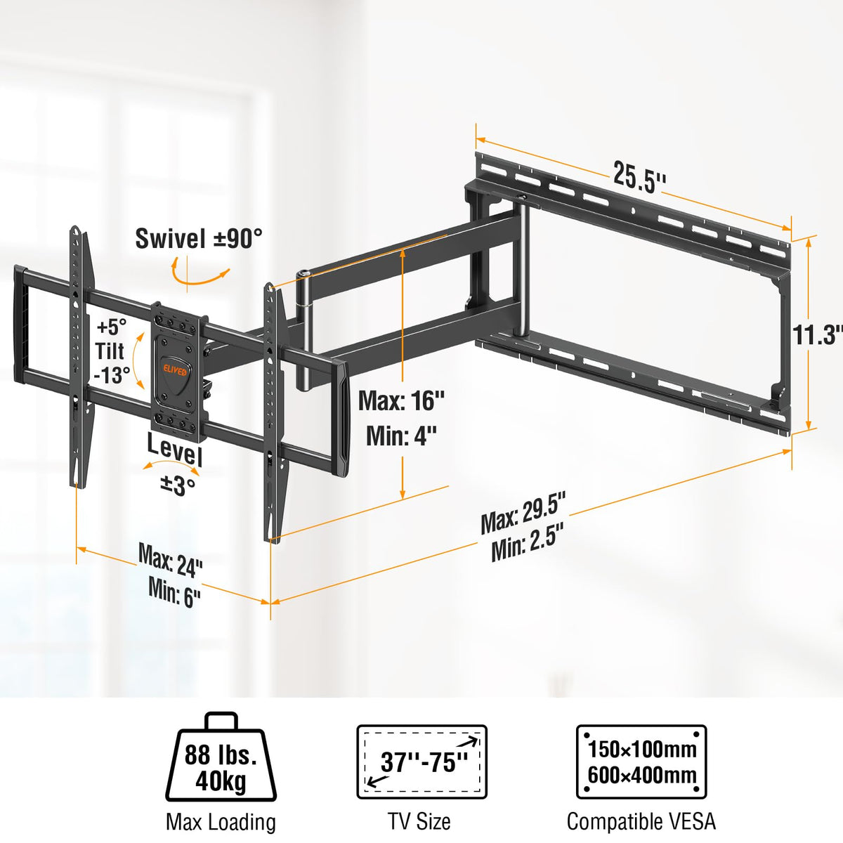 ELIVED rugged yet sleek design fits modern living spaces