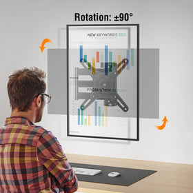 ELIVED TV mount extension 14.8 inches demonstrates space-saving reach.