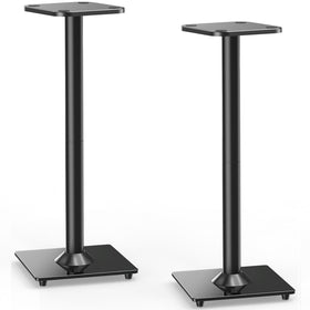 ELIVED universal speaker stand pair supports diverse bookshelf speakers for stable sound.