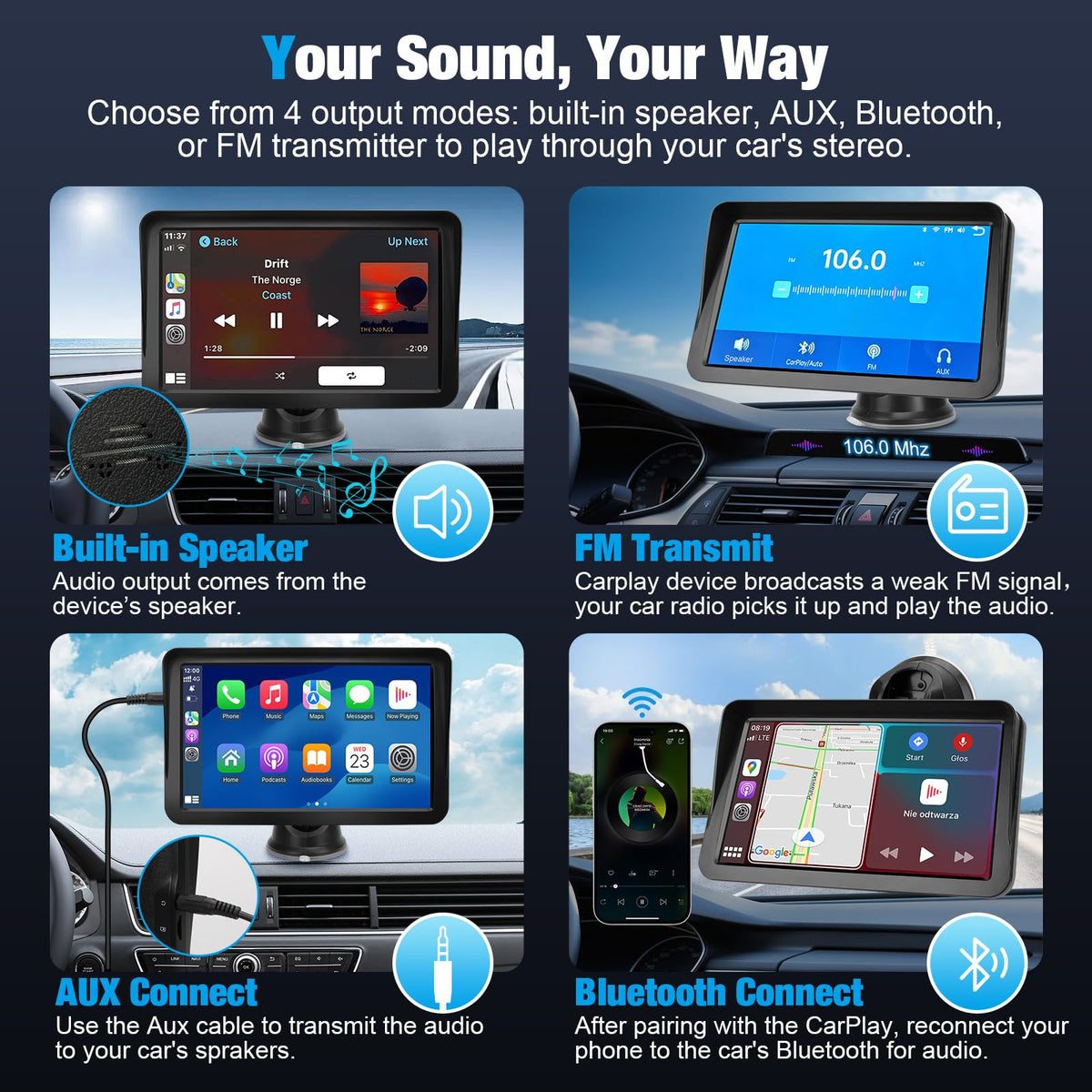 ELJBELG voice control with Siri and Google Assistant for hands free operation.