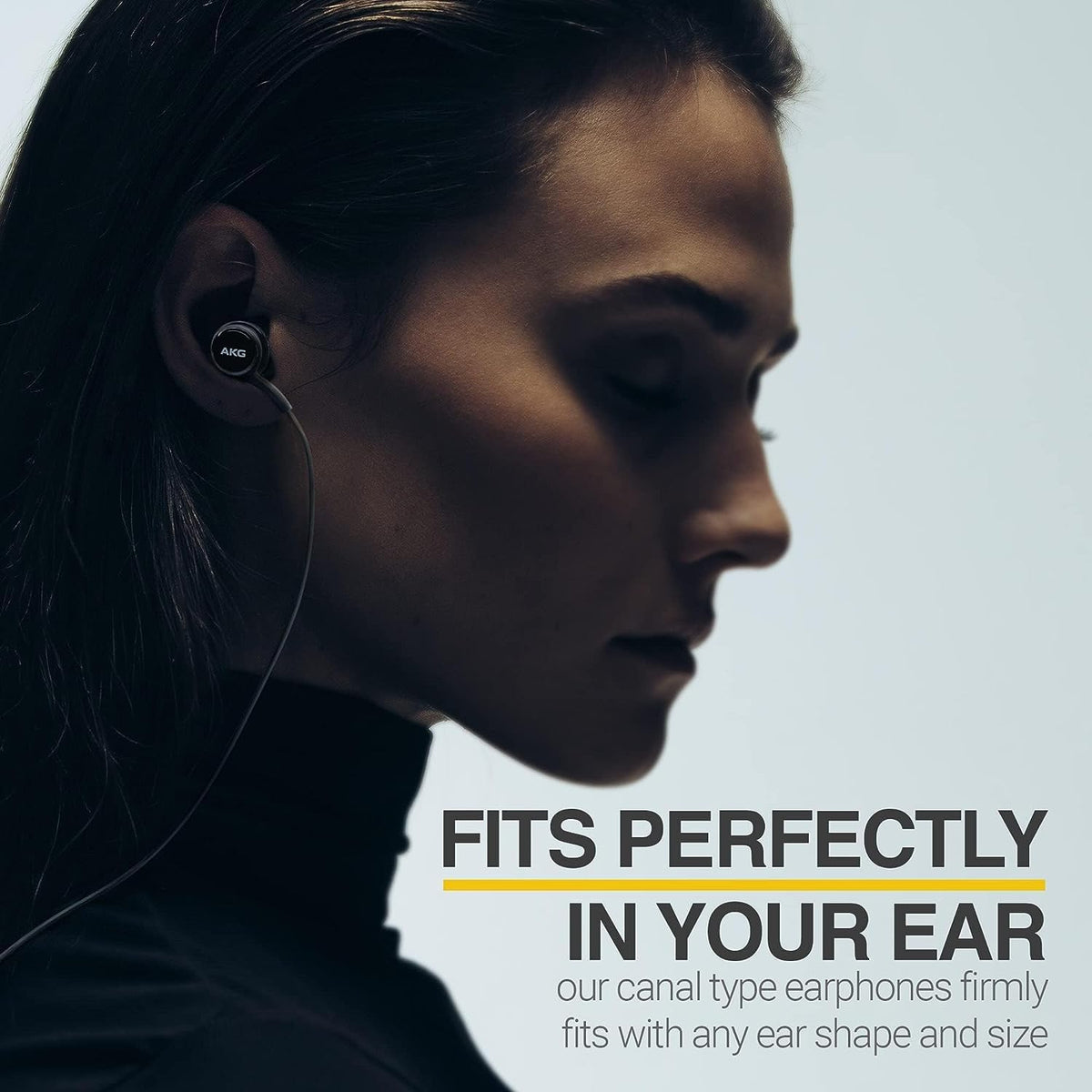 ElloGear AKG in-ear design isolates noise for focused listening.