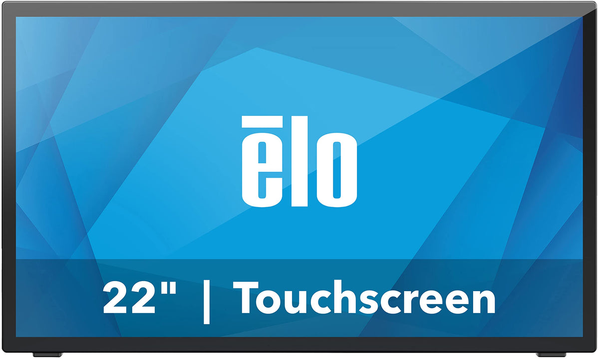 Elo 2270L front view with slim bezel for interactive displays.