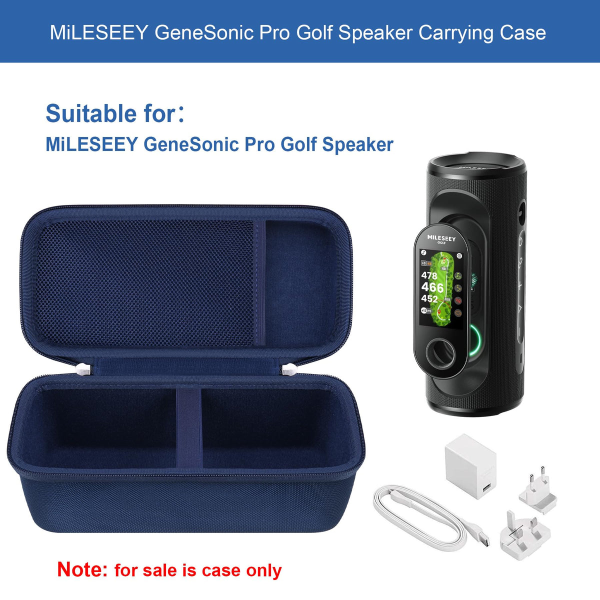 Elonbo Genesonic Pro interior mesh pocket highlights charging cable storage