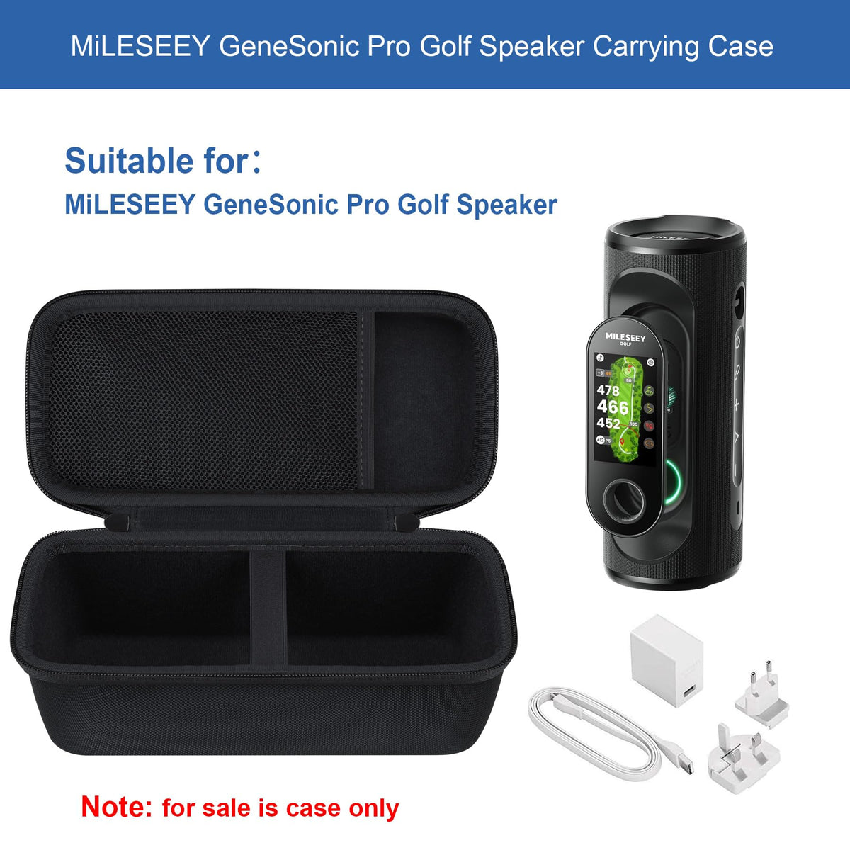 Interior view of Elonbo MiLESEEY GeneSonic Pro case with protective shape