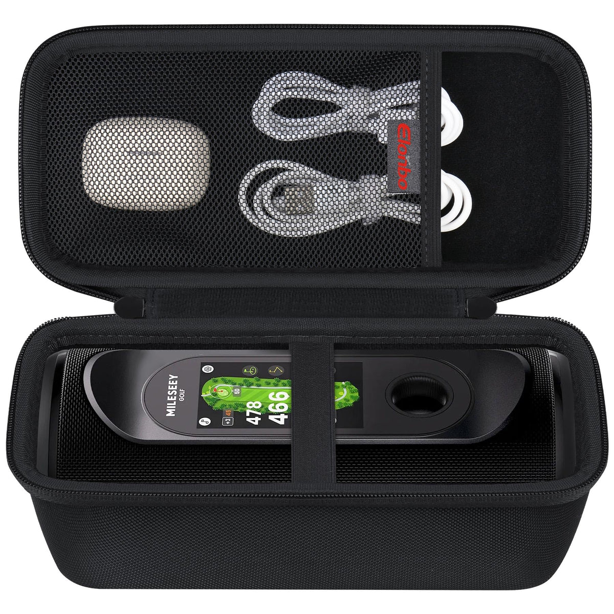 Elonbo MiLESEEY GeneSonic Pro case shows snug fit for golf speaker on the go