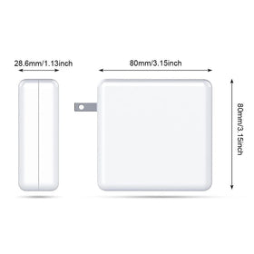 Elvoes charger plugged into a MacBook in use showing secure magnetic connection