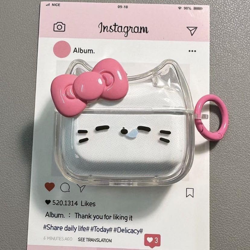 ELVRLA kitty design AirPods Pro 3 cover protects from scratches while looking adorable.