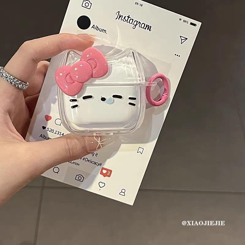 ELVRLA sleeping bowknot cat case for AirPods Pro 3 keeps earbuds safe on the go.