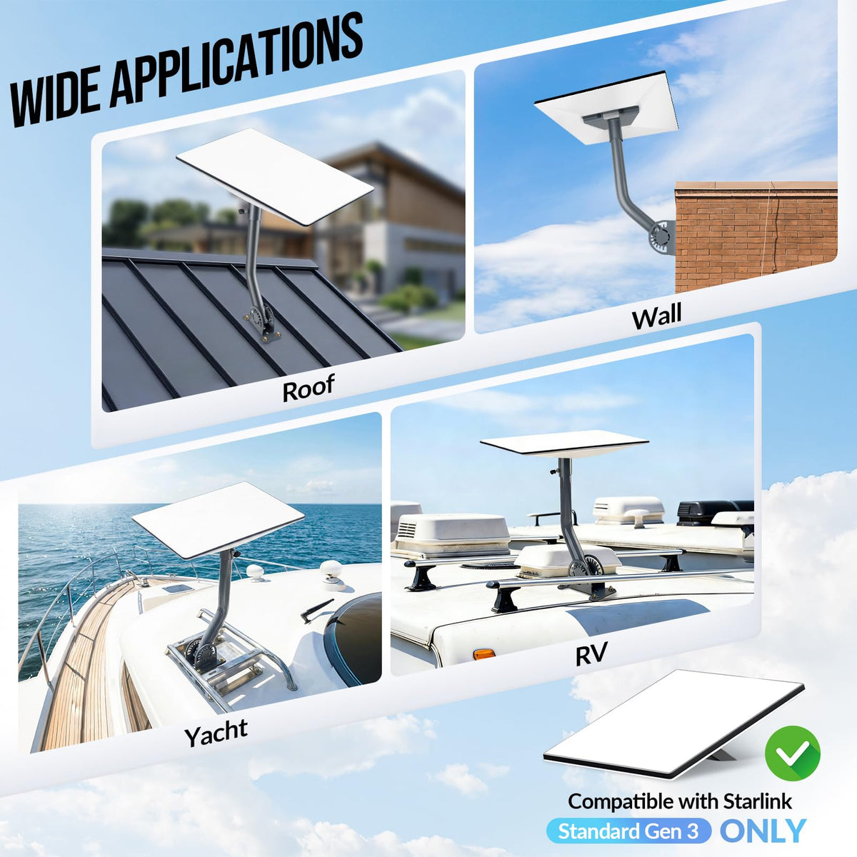 Elxovnt tool-free kit enables quick outdoor installation.