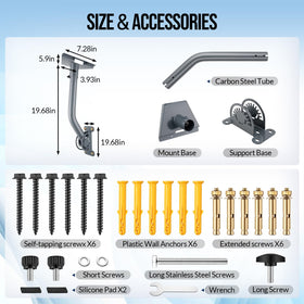 Elxovnt Starlink Gen 3 mount featuring telescoping arm for precise positioning.