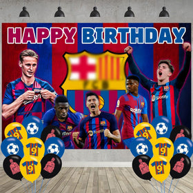 ELZEM soccer backdrop 5x3ft for vibrant party photos
