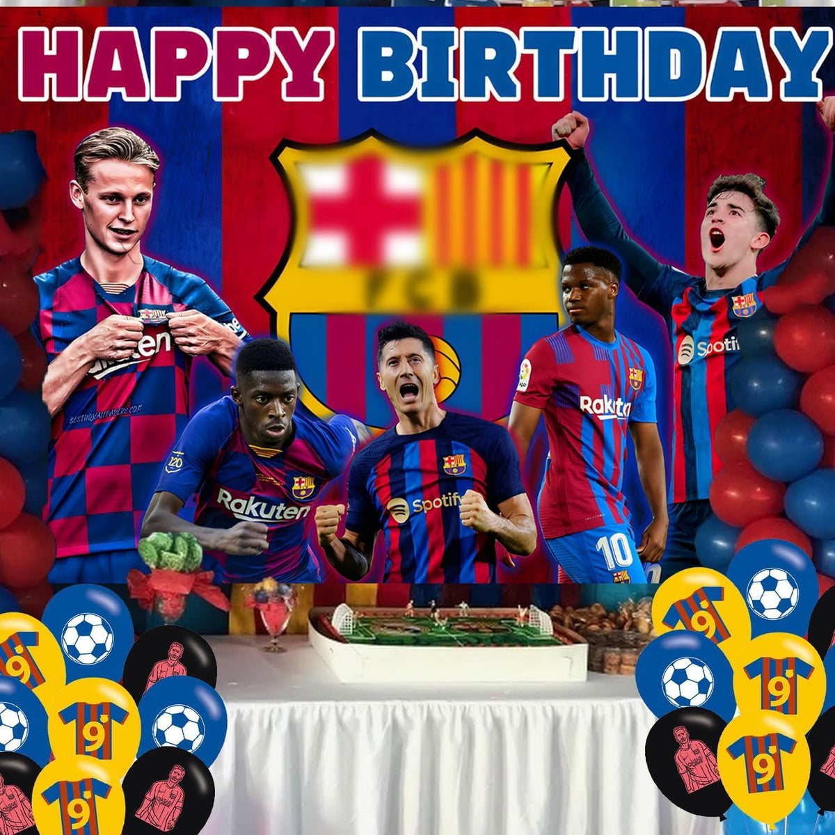 ELZEM soccer birthday photo area invites guests to capture moments
