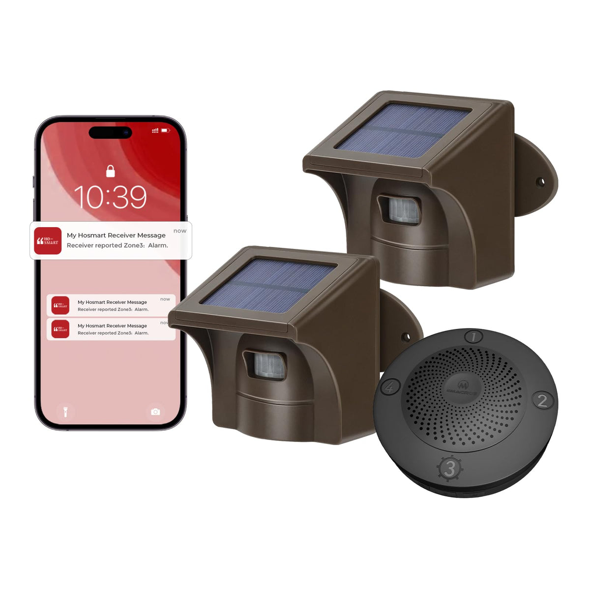 emacros pro 3 solar outdoor motion sensor detects activity for driveway alerts