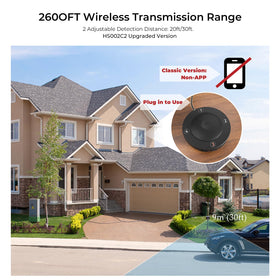 eMACROS sensor mounted on a post demonstrating adjustable swivel and focused detection