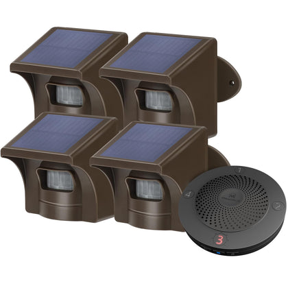 eMACROS solar driveway alarm base station centralizes alerts across the property
