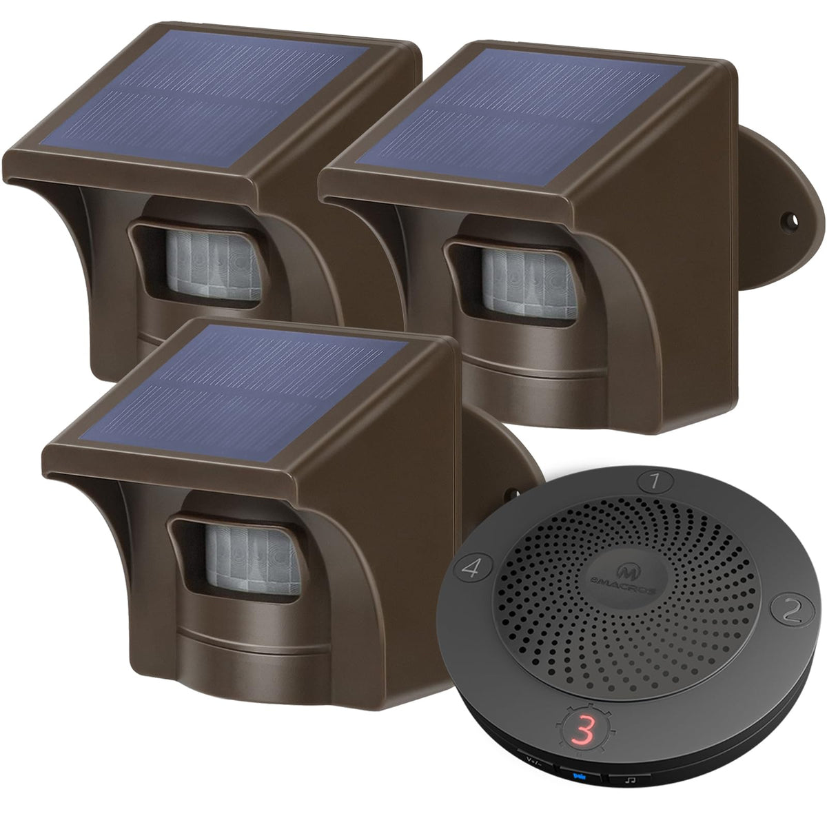 eMACROS solar driveway alarm base station for long-range alerts